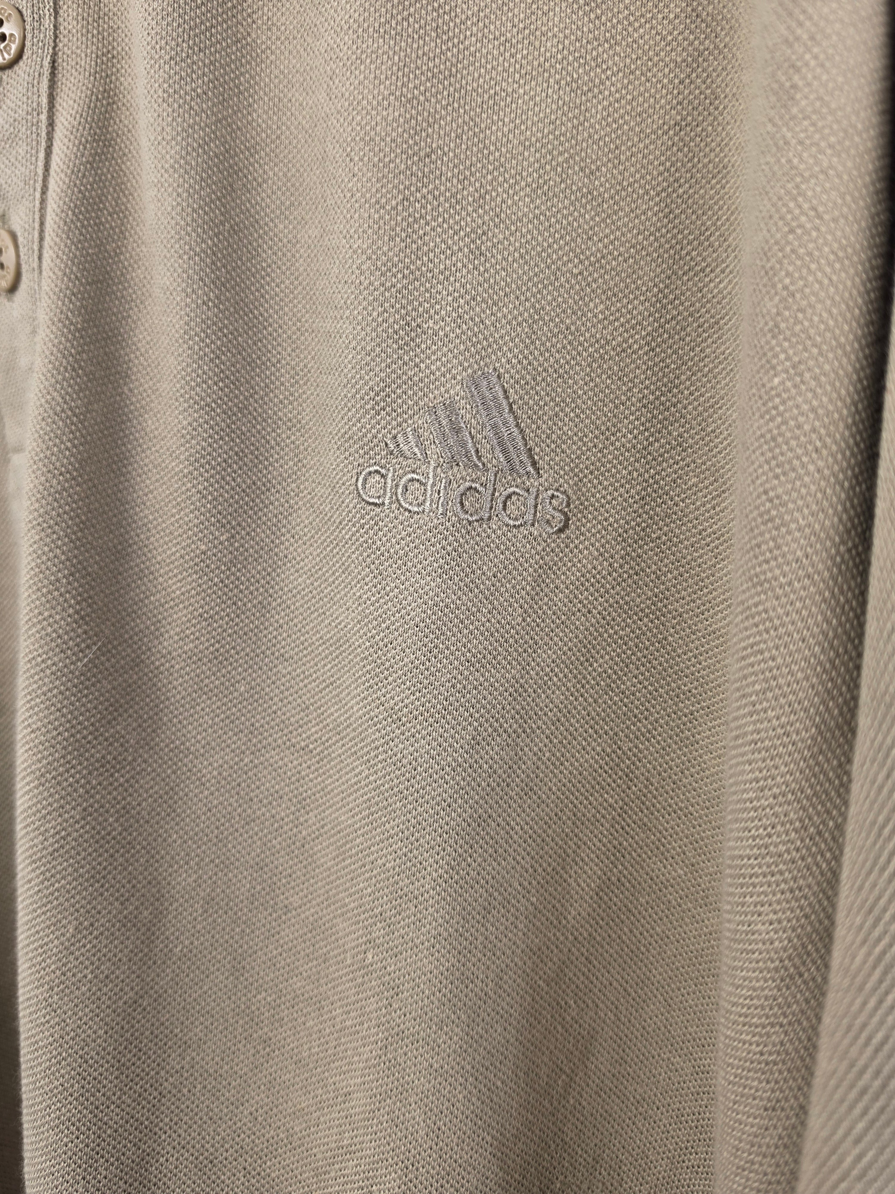 Polo Adidas Vintage Marrón - Talla L (Fit Holgado) - Logo Bordado - Grado A