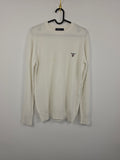 Jersey Gant Classic Crewneck - Talla M - 100% Algodón - Blanco Crudo - Grado A