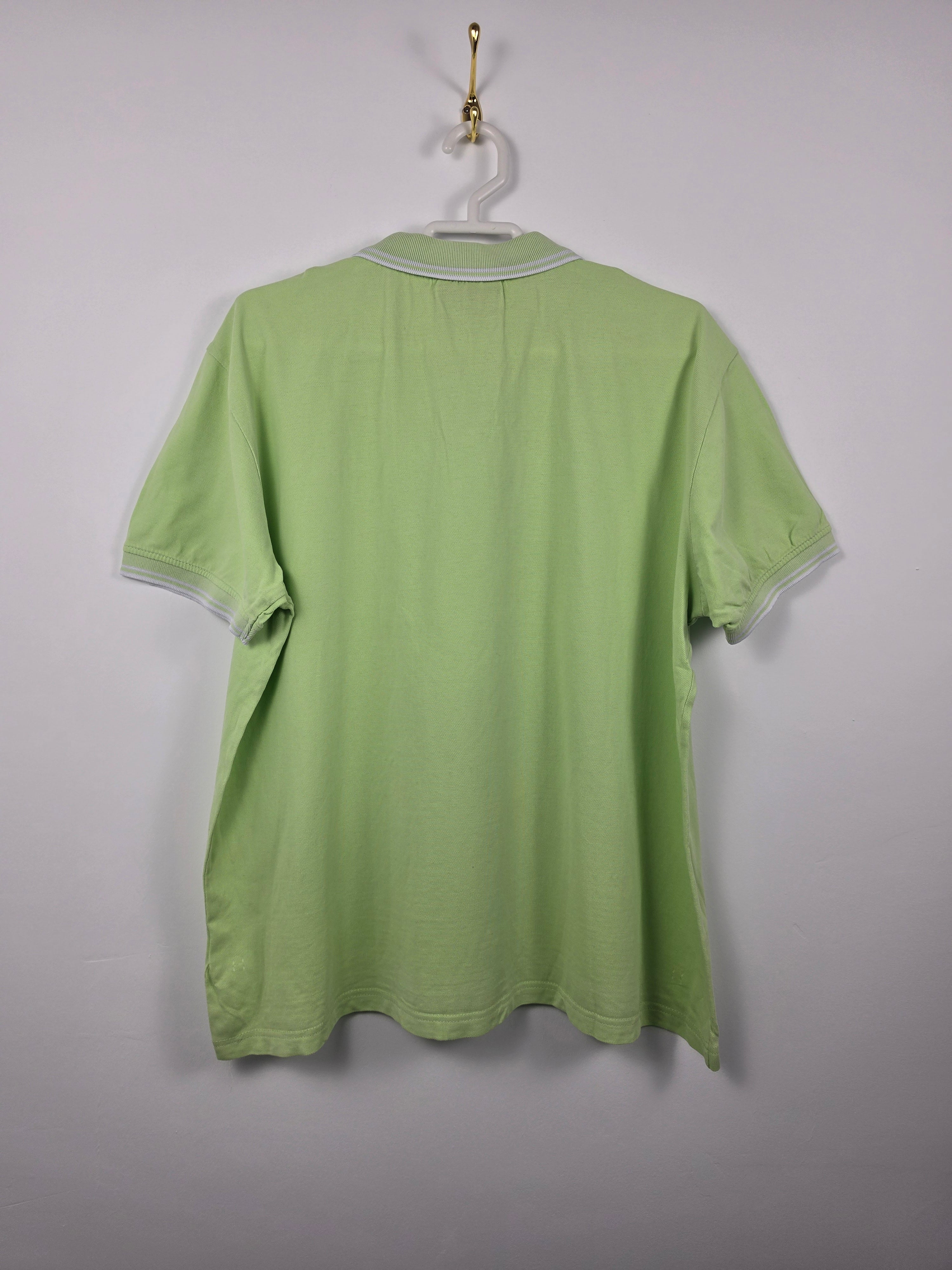 Polo Kappa Verde Lima - Talla XL - Logo Bordado - Grado A