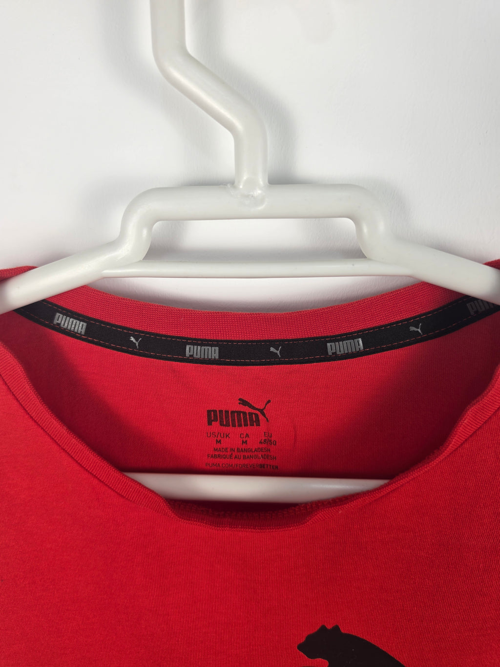 Camiseta Puma Essentials Logo - Rojo - Talla M (US) - GRADO A