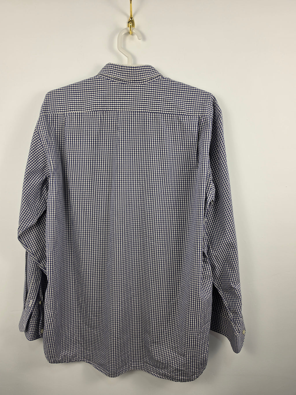 Camisa Lacoste Cuadros Vichy Azul - Talla 40 / Equivale a XL (59x73) - Grado A