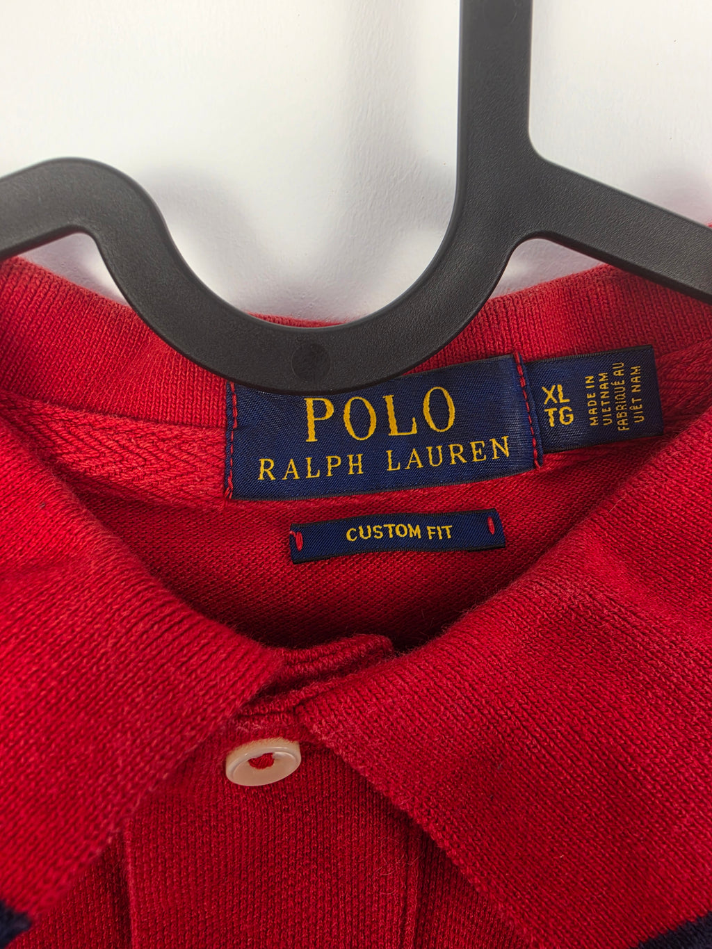 Polo Ralph Lauren Big Pony - Talla XL - Rojo Intenso - Custom Fit - Grado A