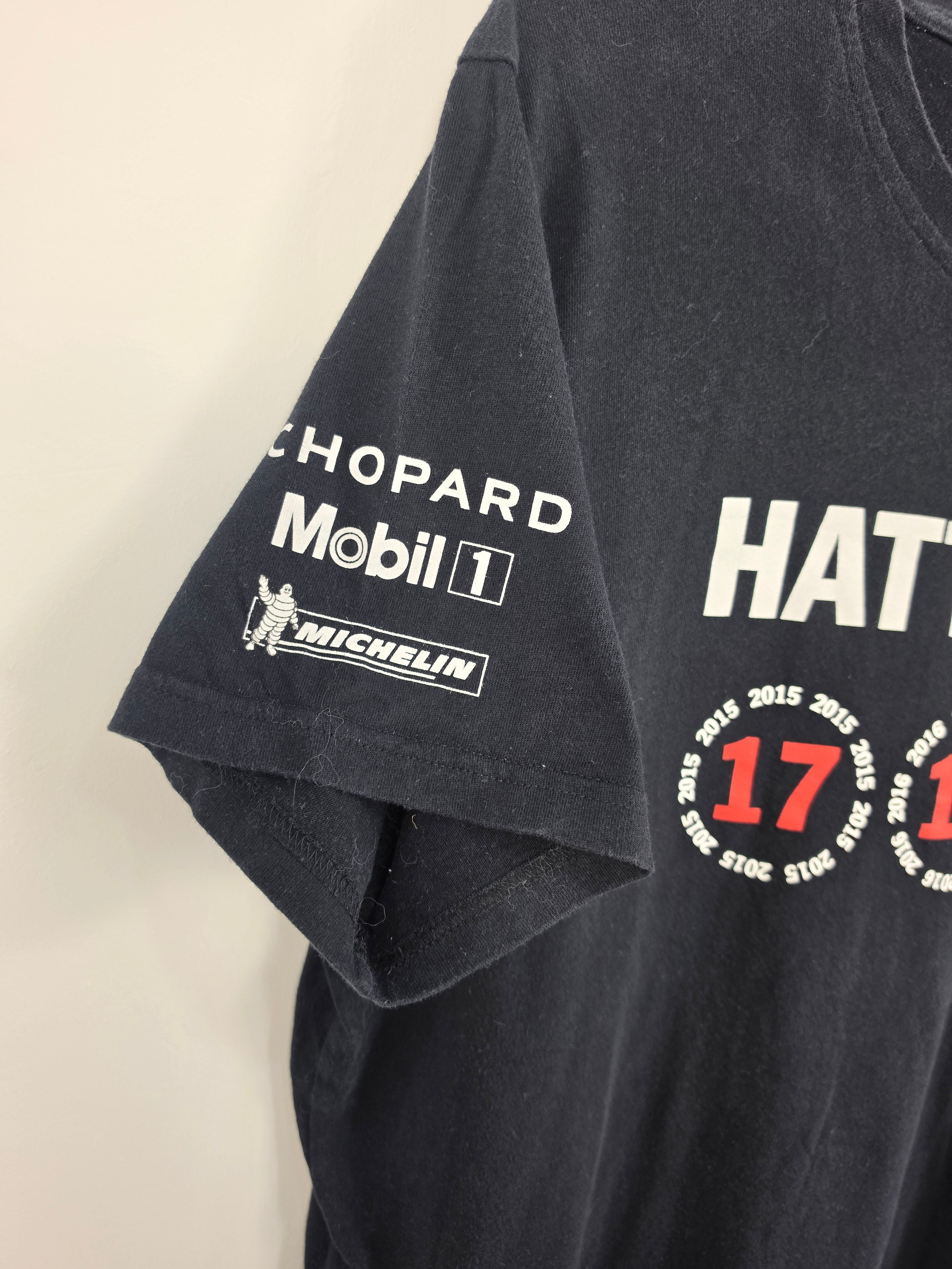 Camiseta Porsche Motorsport "Hattrick Le Mans" Negra - Talla XL real (59x74) - Grado A