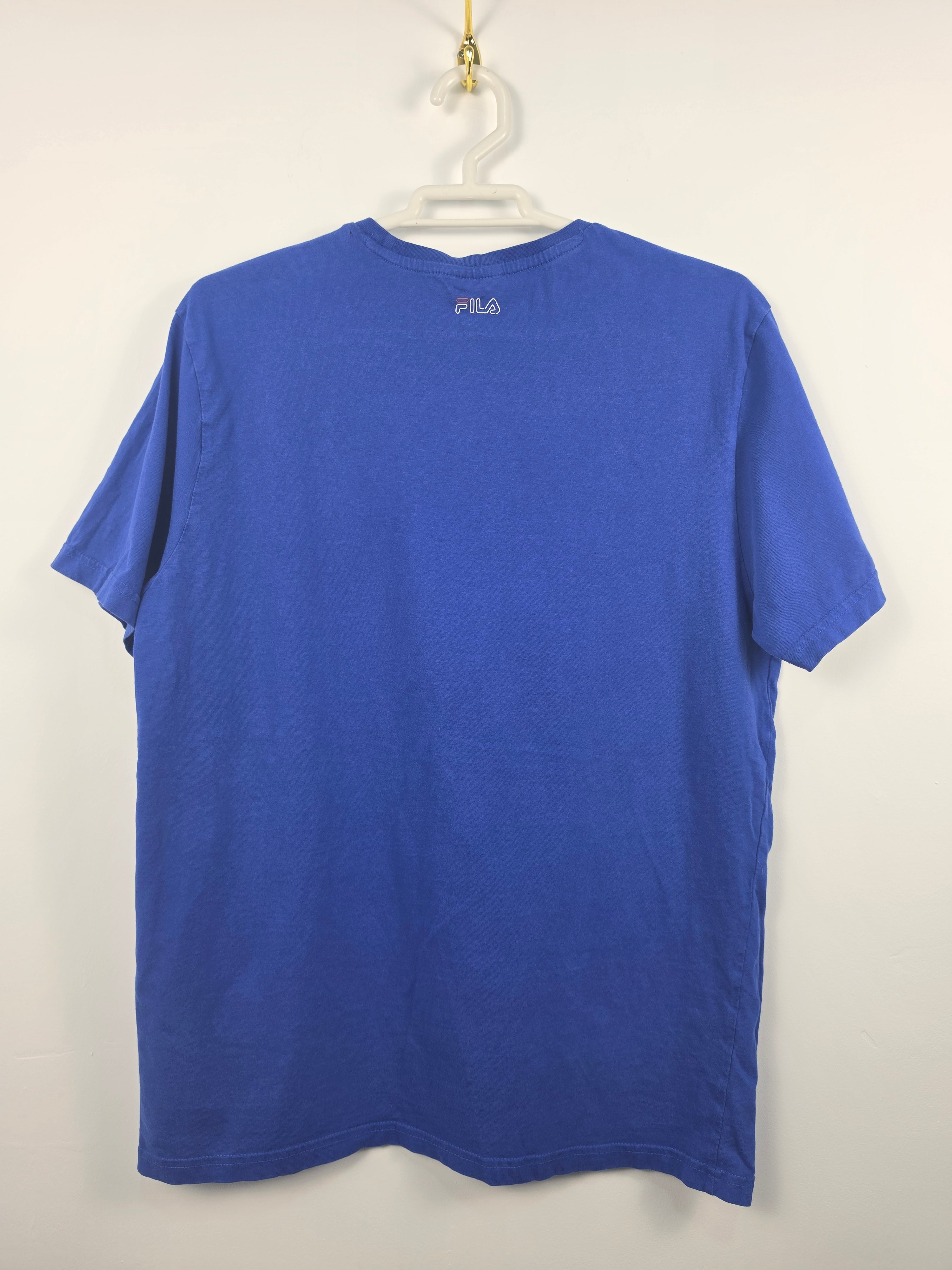 Camiseta Fila Box Logo - Azul Real - Talla L - Muy Buen Estado