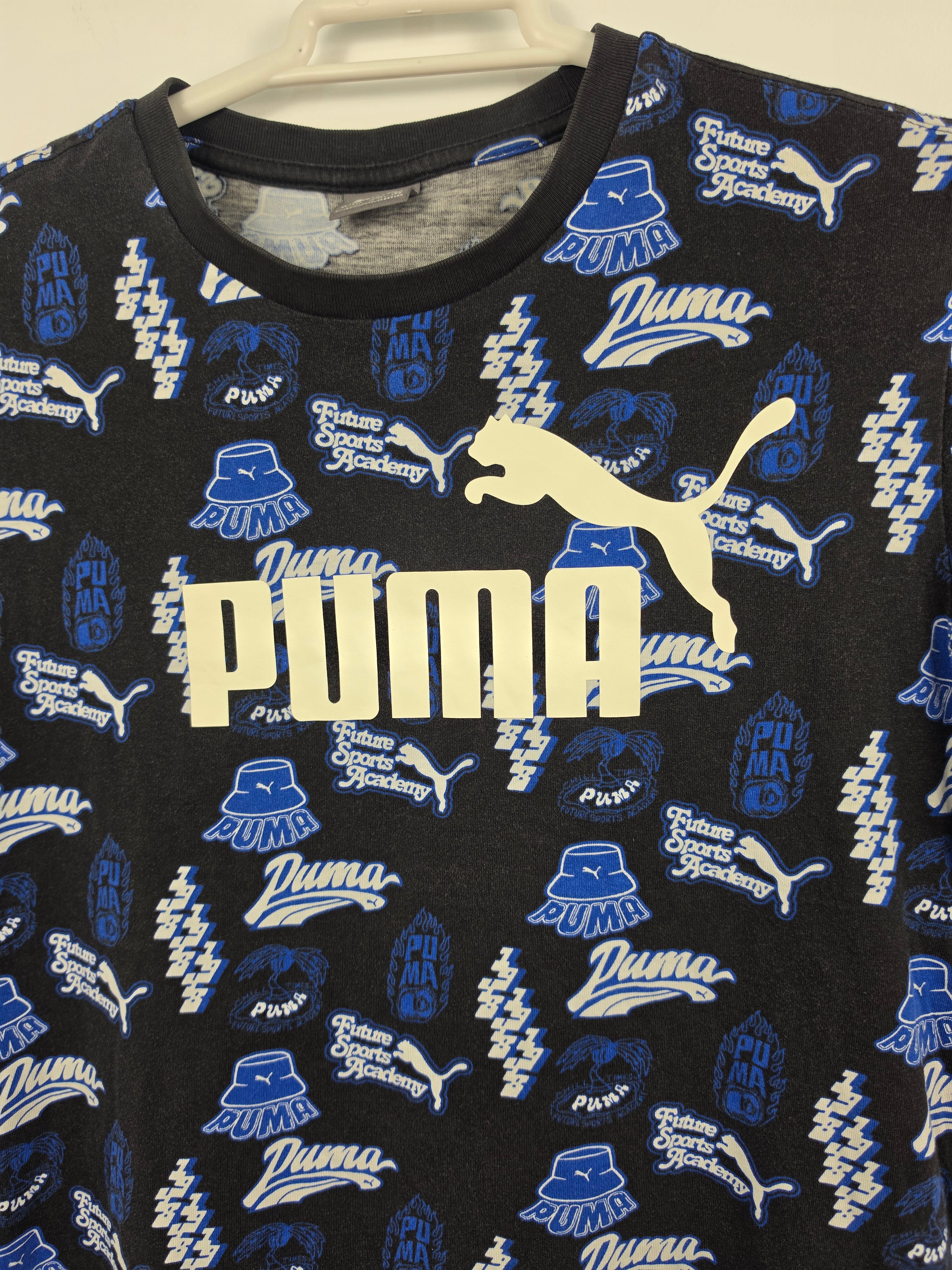 Camiseta Puma "All-Over Print" Vintage - Talla XL Junior / S Adulto (49x60) - Grado B