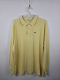 Polo de Manga Larga Lacoste Vintage Amarillo Claro - Talla 8 (XXL/3XL) - Grado A (67x78)