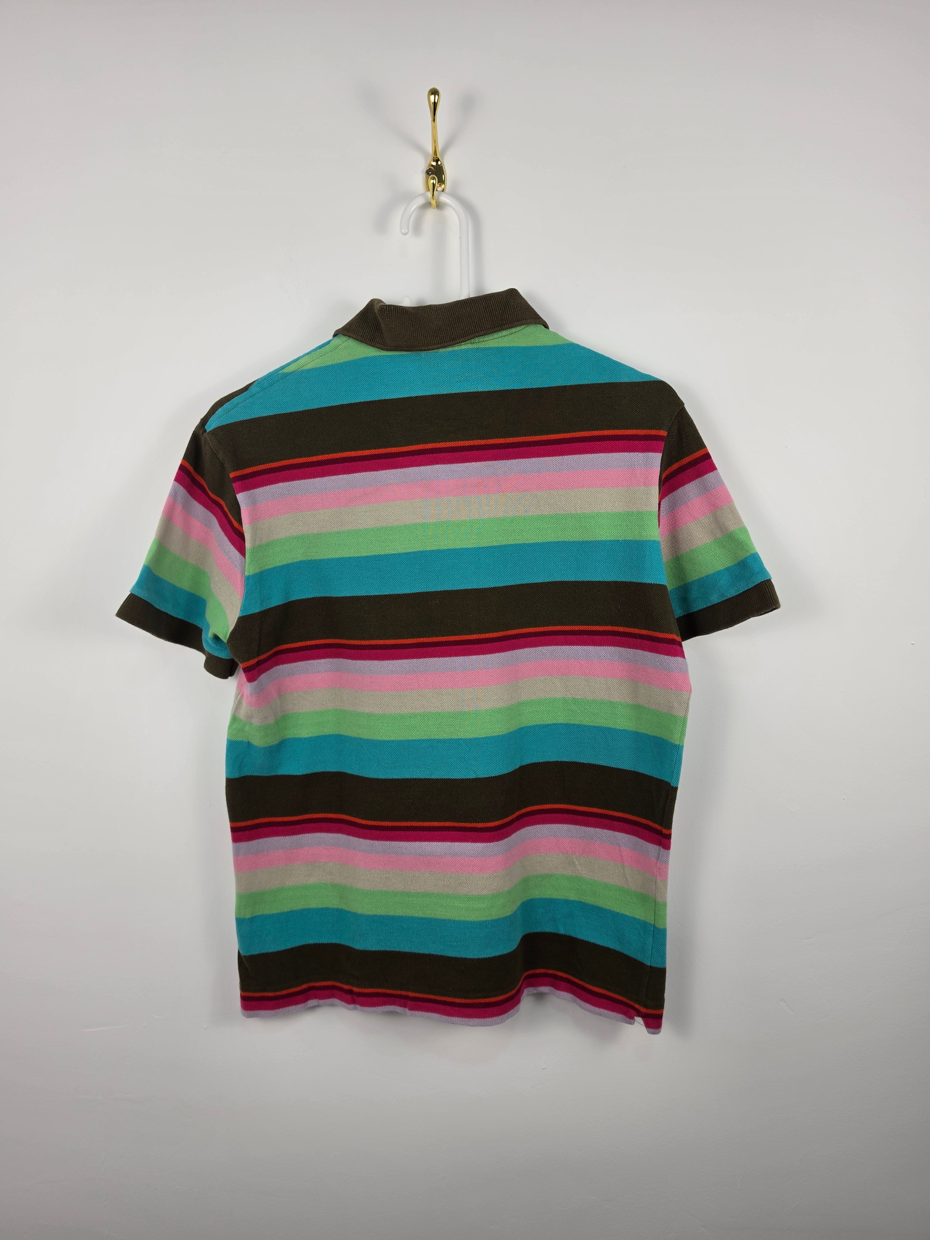Polo Lacoste Vintage a Rayas Multicolores - Talla 4 (S/M de hombre) - Grado A (48x58)