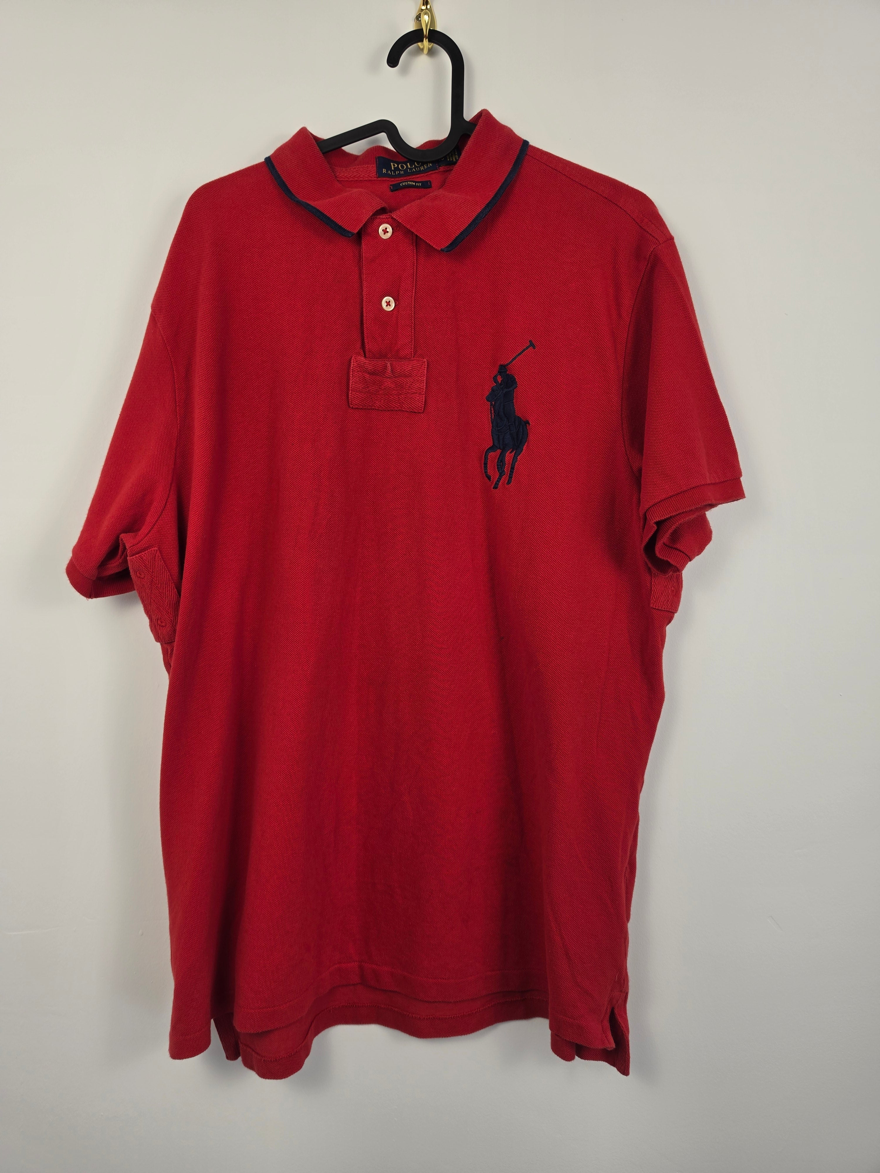 Polo Ralph Lauren Big Pony - Talla XL - Rojo Intenso - Custom Fit - Grado A