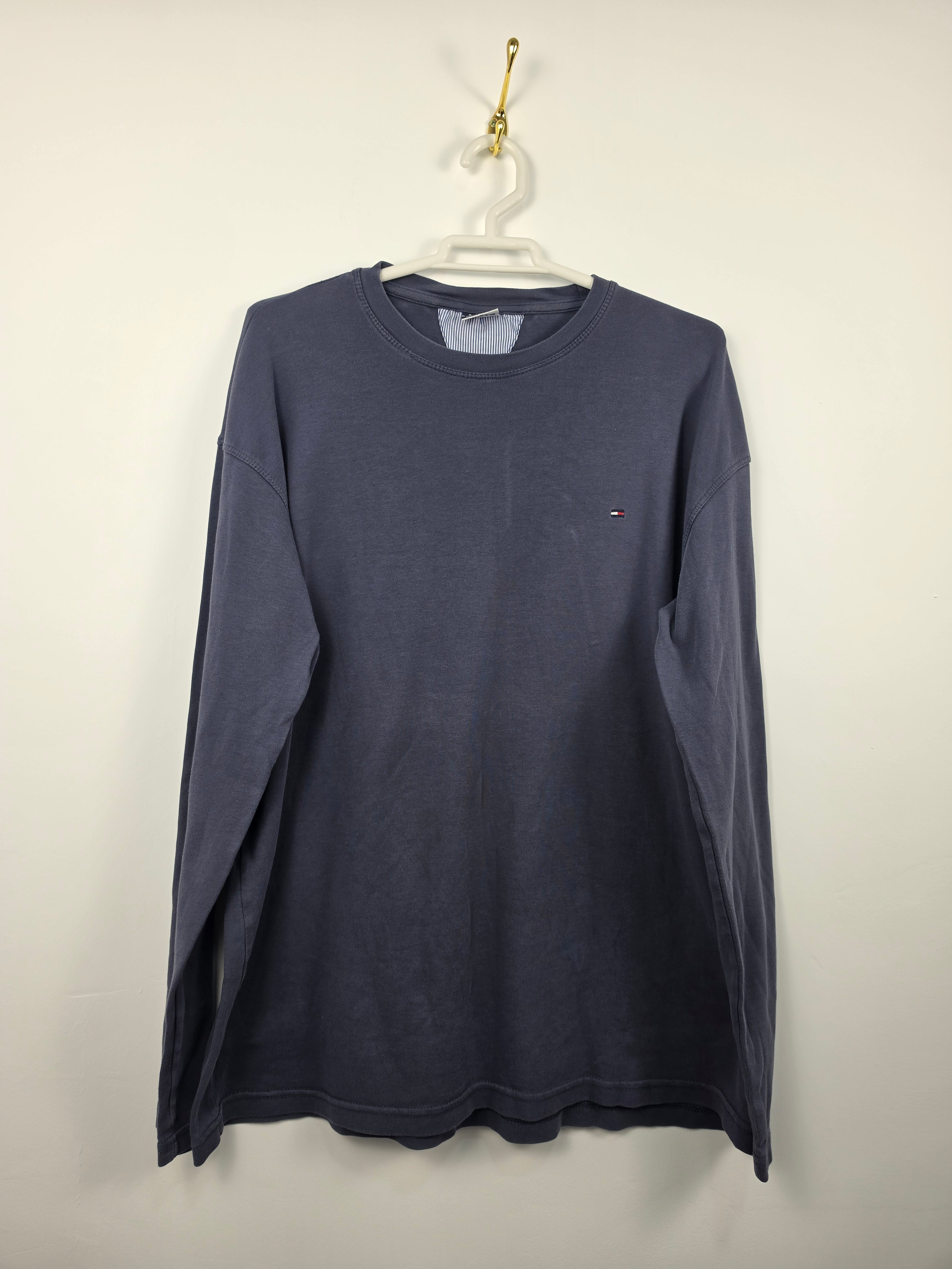 Sudadera Tommy Hilfiger Azul Marino - Talla 3XL - Logo Bordado - Grado A