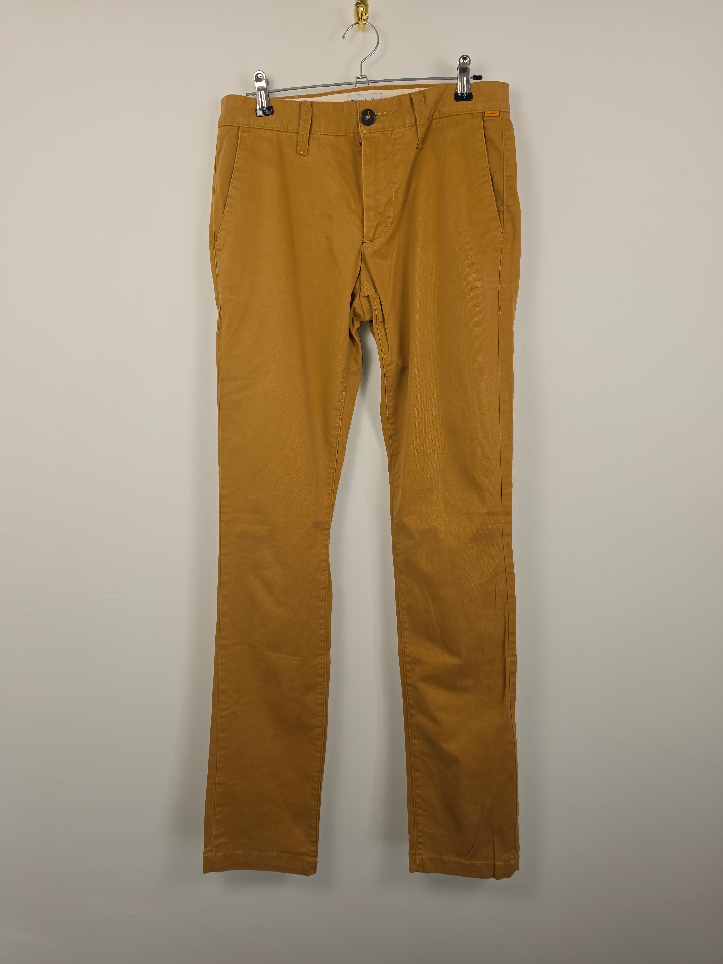 Pantalones Timberland Slim Fit - Talla W28 L34 - Color Ocre/Mostaza - Grado A