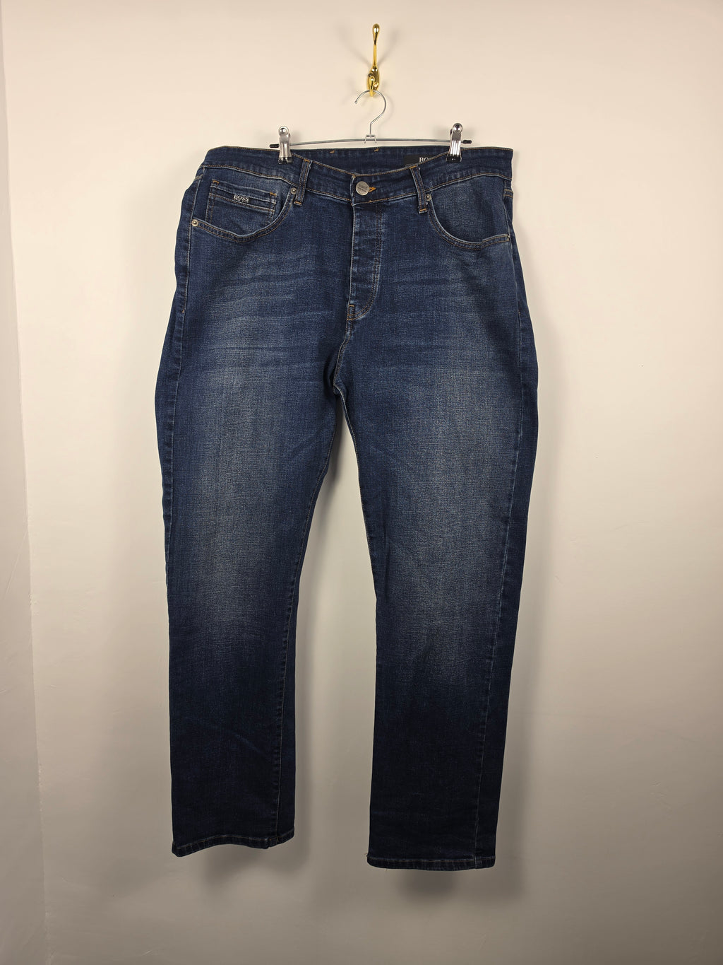 Vaqueros Hugo Boss Acid Wash - Talla 48/50 (W38) - Azul Nieve - Grado A