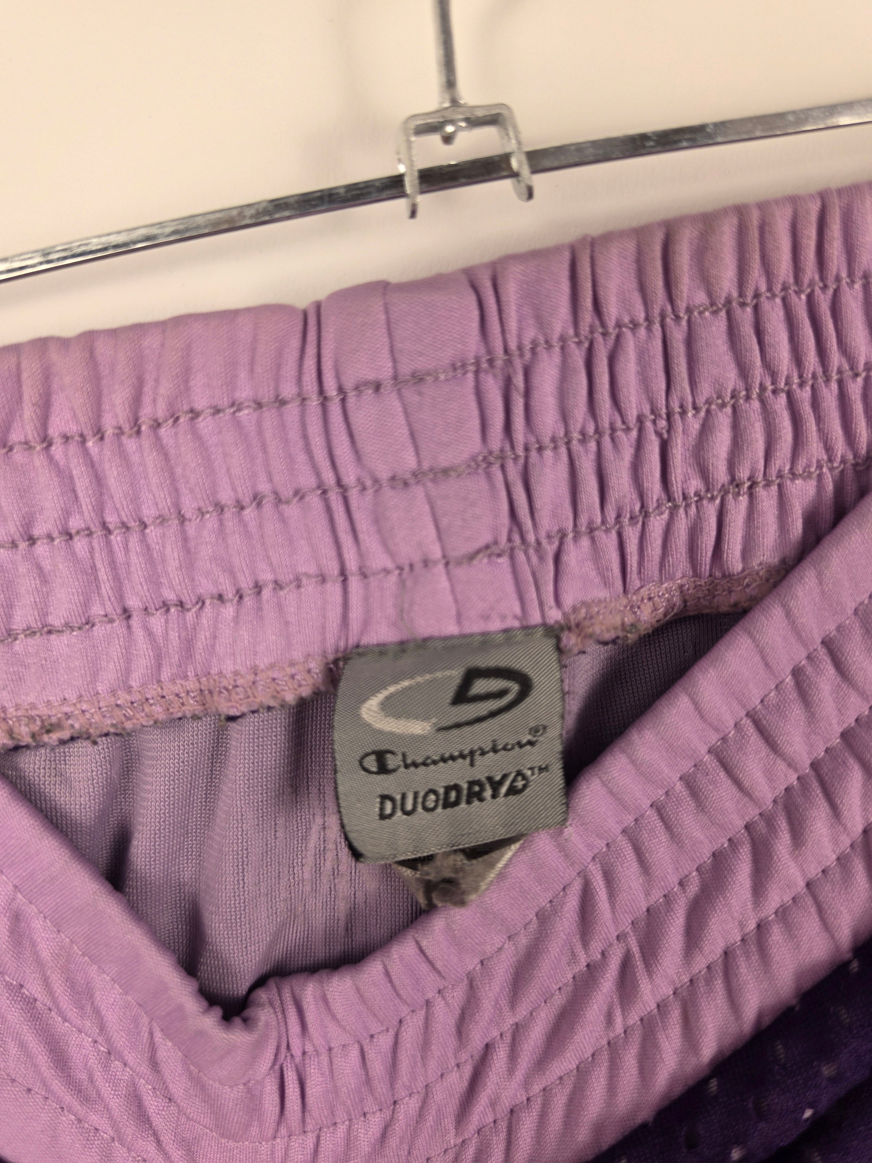 Pantalón Corto Champion Mesh - Talla XL - Morado y Lavanda - Estilo Deportivo - Grado A