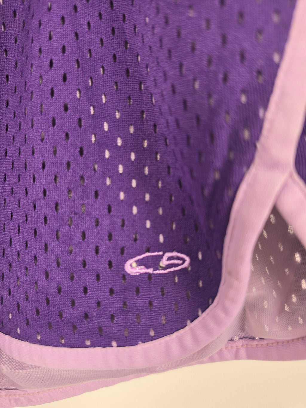 Pantalón Corto Champion Mesh - Talla XL - Morado y Lavanda - Estilo Deportivo - Grado A