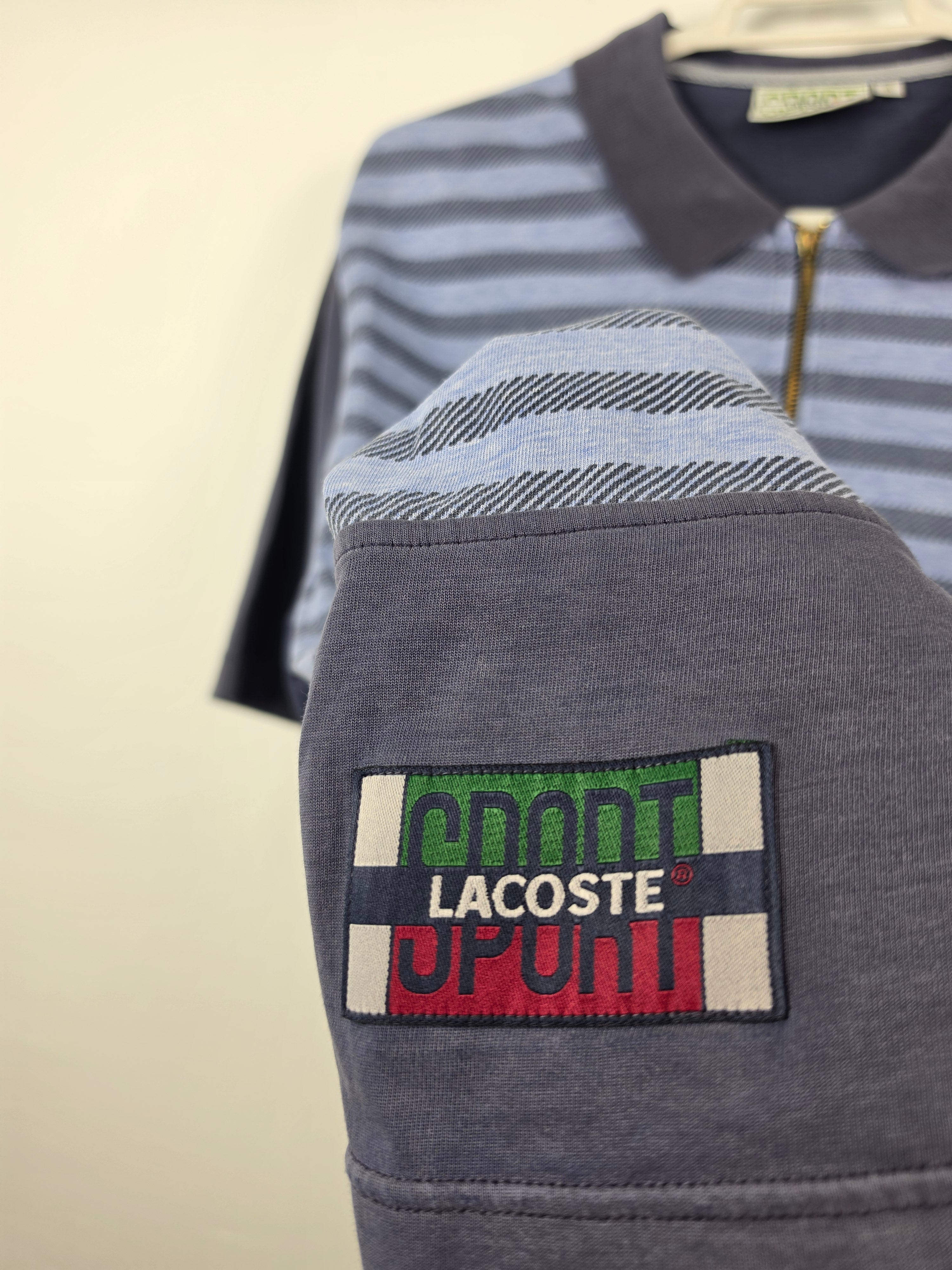 Polo Lacoste Sport Vintage con Cremallera a Rayas - Talla 4 (M/L) - Grado A (57x70)