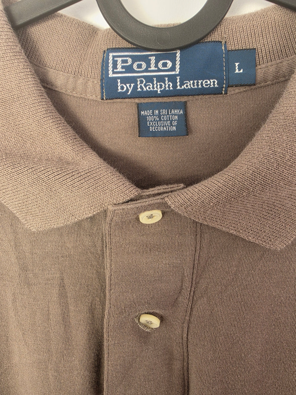 Polo Ralph Lauren Clásico - Talla L Americana (XXL) - Marrón Tierra - 100% Algodón - Grado A