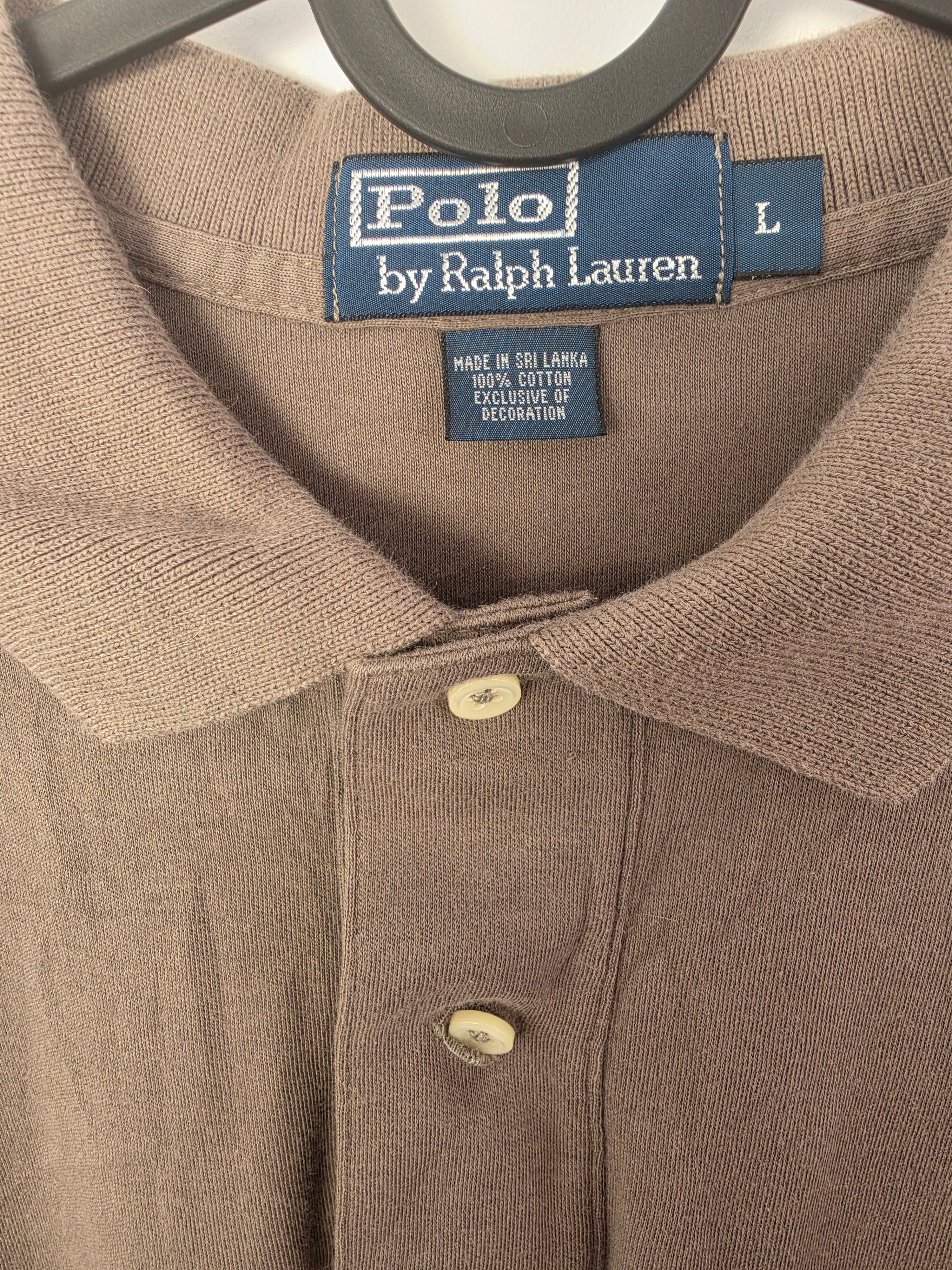 Polo Ralph Lauren Clásico - Talla L Americana (XXL) - Marrón Tierra - 100% Algodón - Grado A