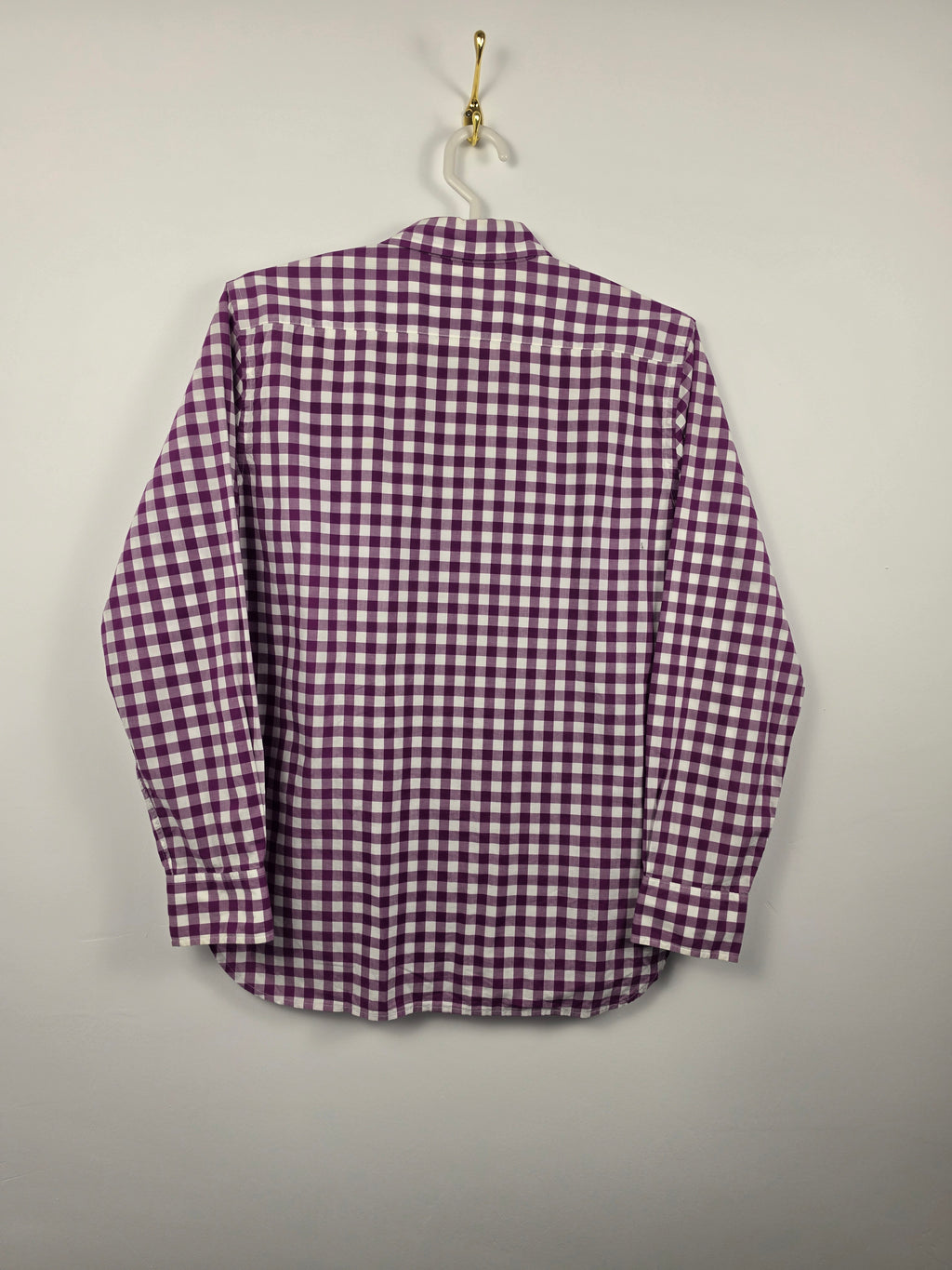 Camisa Ralph Lauren Polo Golf - Talla M - Cuadros Morado/Blanco - Grado A