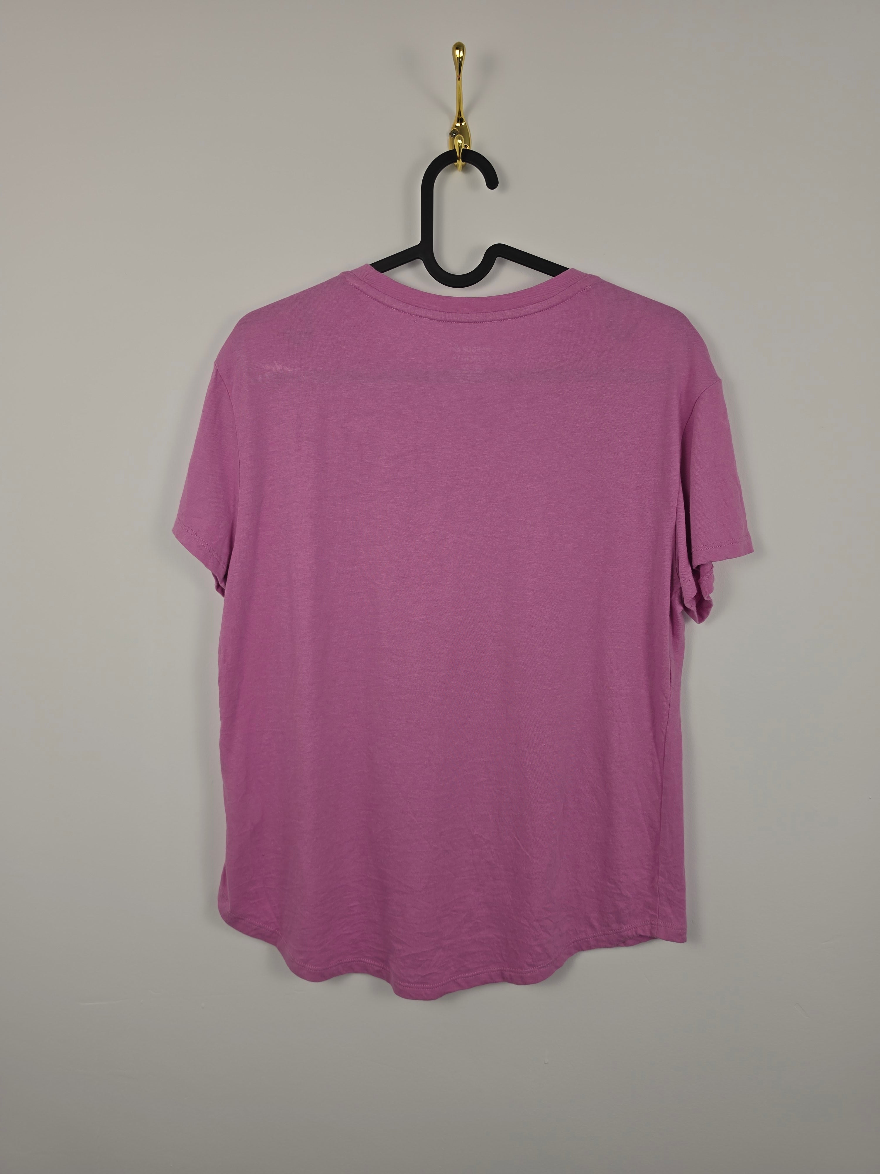 Camiseta Reebok Logo Graphic - Talla XS - Rosa Pastel - Grado A