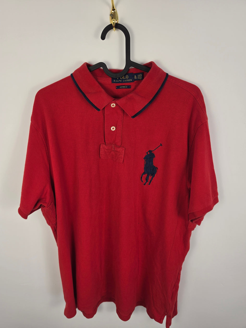 Polo Ralph Lauren Big Pony - Talla XL - Rojo Intenso - Custom Fit - Grado A