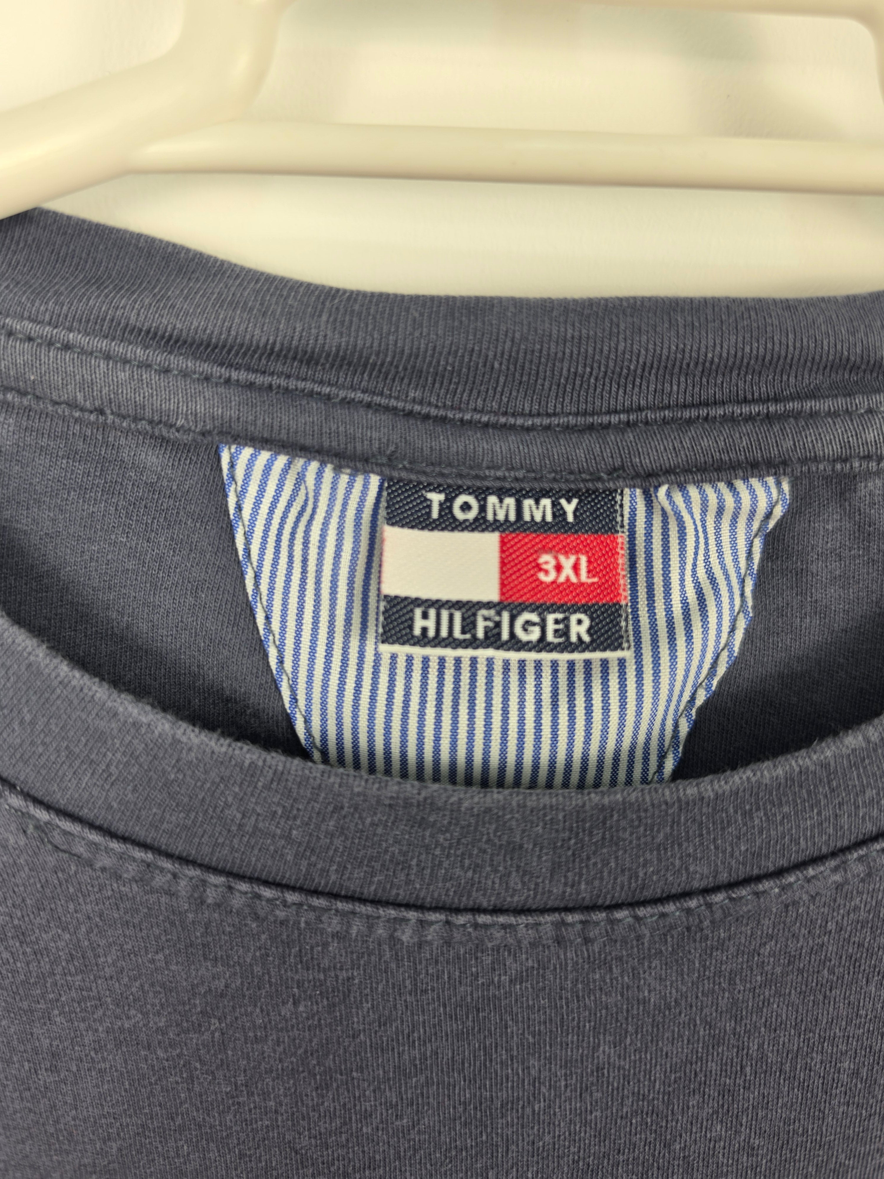 Sudadera Tommy Hilfiger Azul Marino - Talla 3XL - Logo Bordado - Grado A