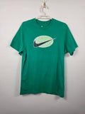 Camiseta Nike Verde - Talla M - Logo Swoosh Gráfico - Grado A