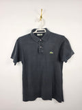 Polo Lacoste Vintage Negro Lavado - Talla 3 (S de hombre) - Grado B (49x69)