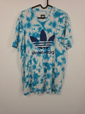 Camiseta Adidas Skateboarding Tie-Dye - Talla L - Azul/Blanco - Grado B (Vintage Wash)