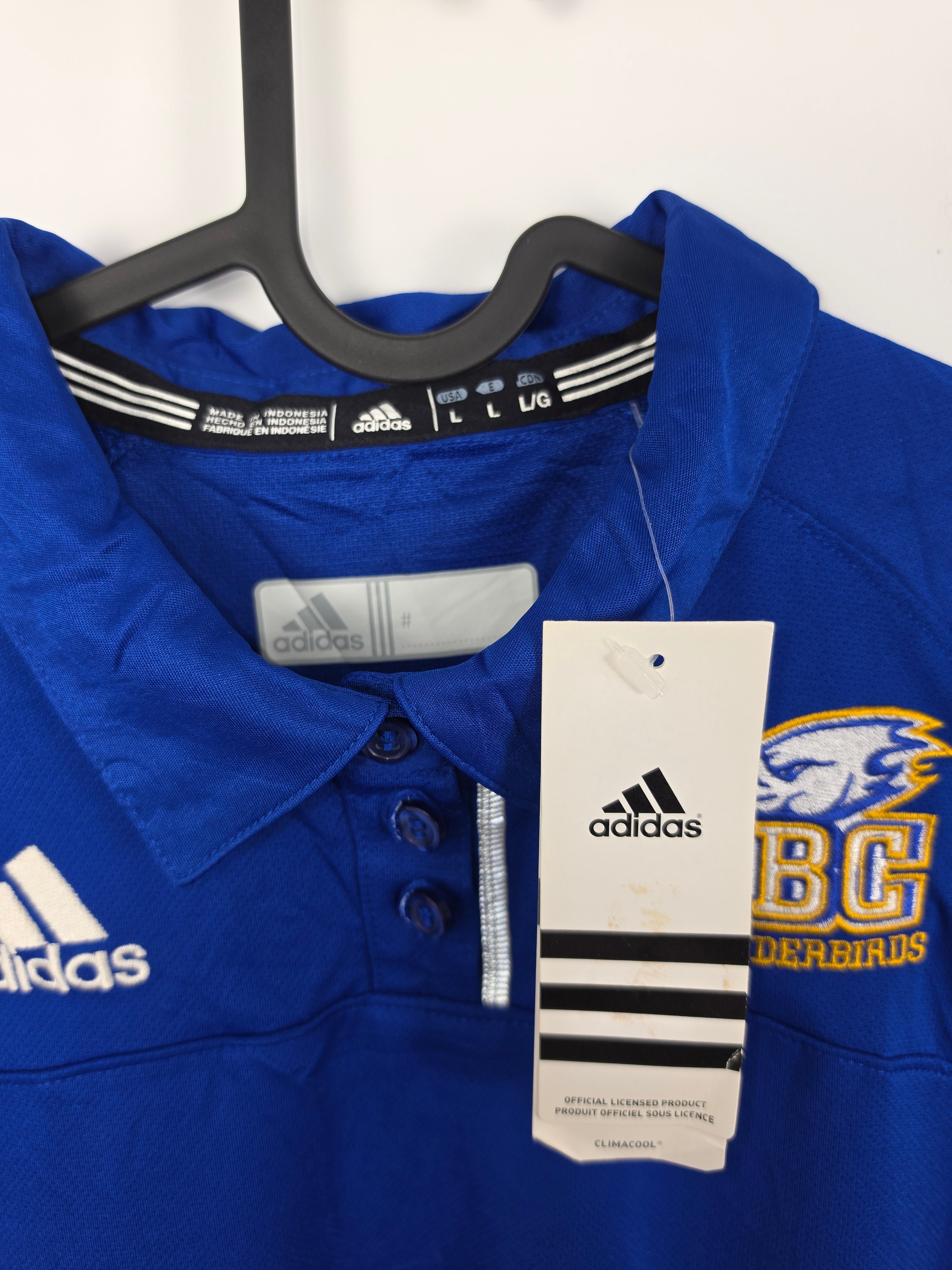 Camiseta Deportiva UBC Thunderbirds - Talla L - Azul/Blanco - Nueva con Etiqueta - Grado A+