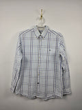 Camisa Lacoste de Cuadros Azul y Blanca - Talla M (40) - Grado B (55x71)