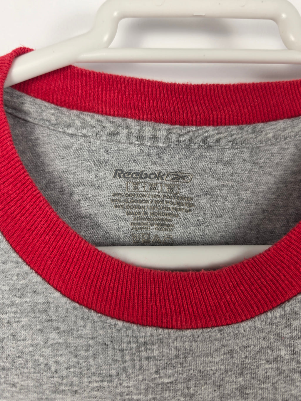 Camiseta Reebok NFL Tampa Bay Buccaneers - Talla XL - Gris - Estilo Ringer - Grado A