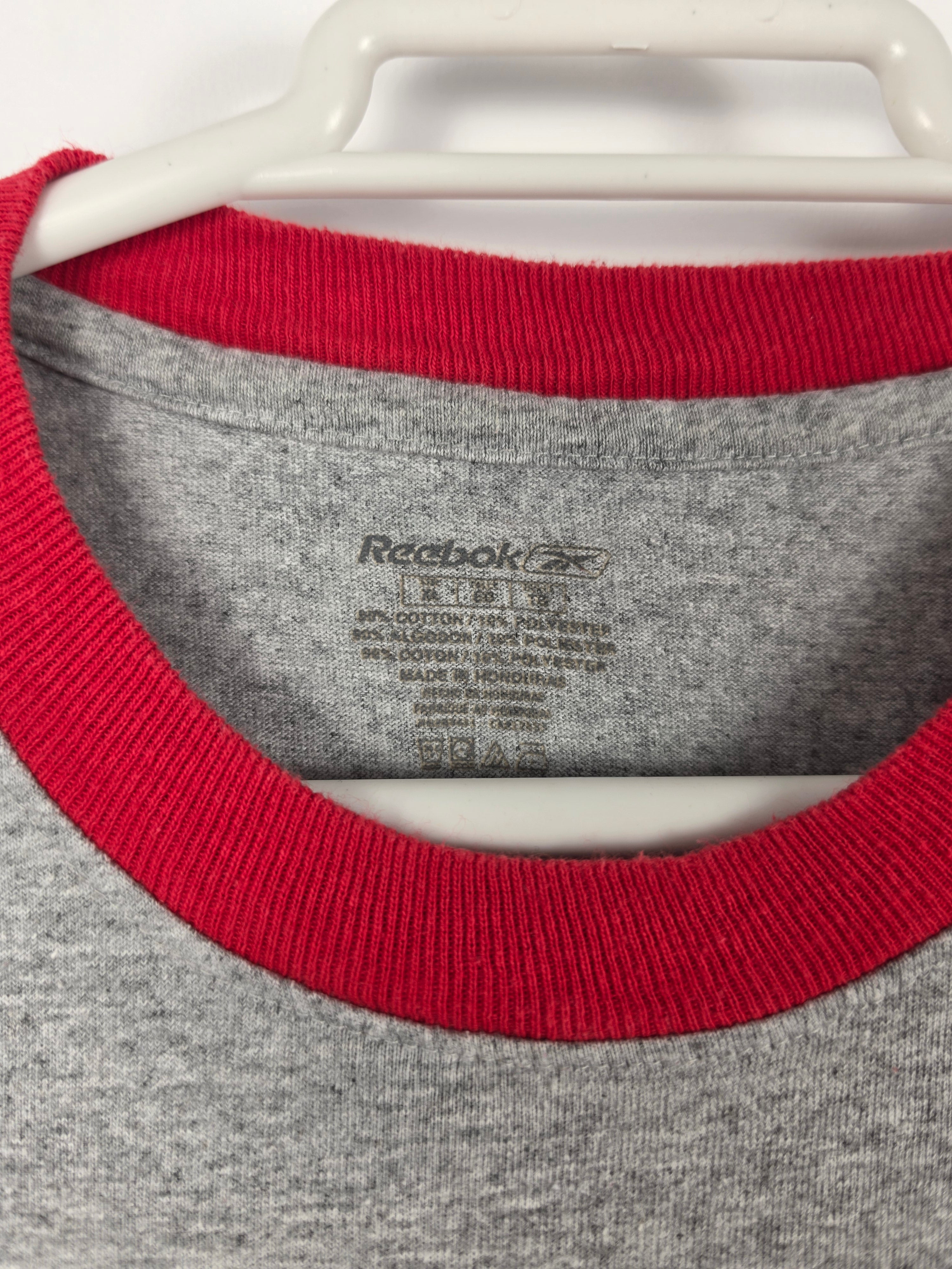 Camiseta Reebok NFL Tampa Bay Buccaneers - Talla XL - Gris - Estilo Ringer - Grado A