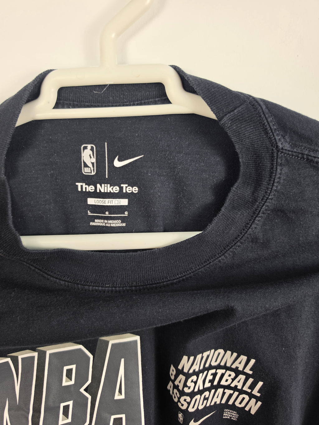 Camiseta Nike NBA "National Basketball Association" Negra - Talla L/XL (59x76) - Grado A