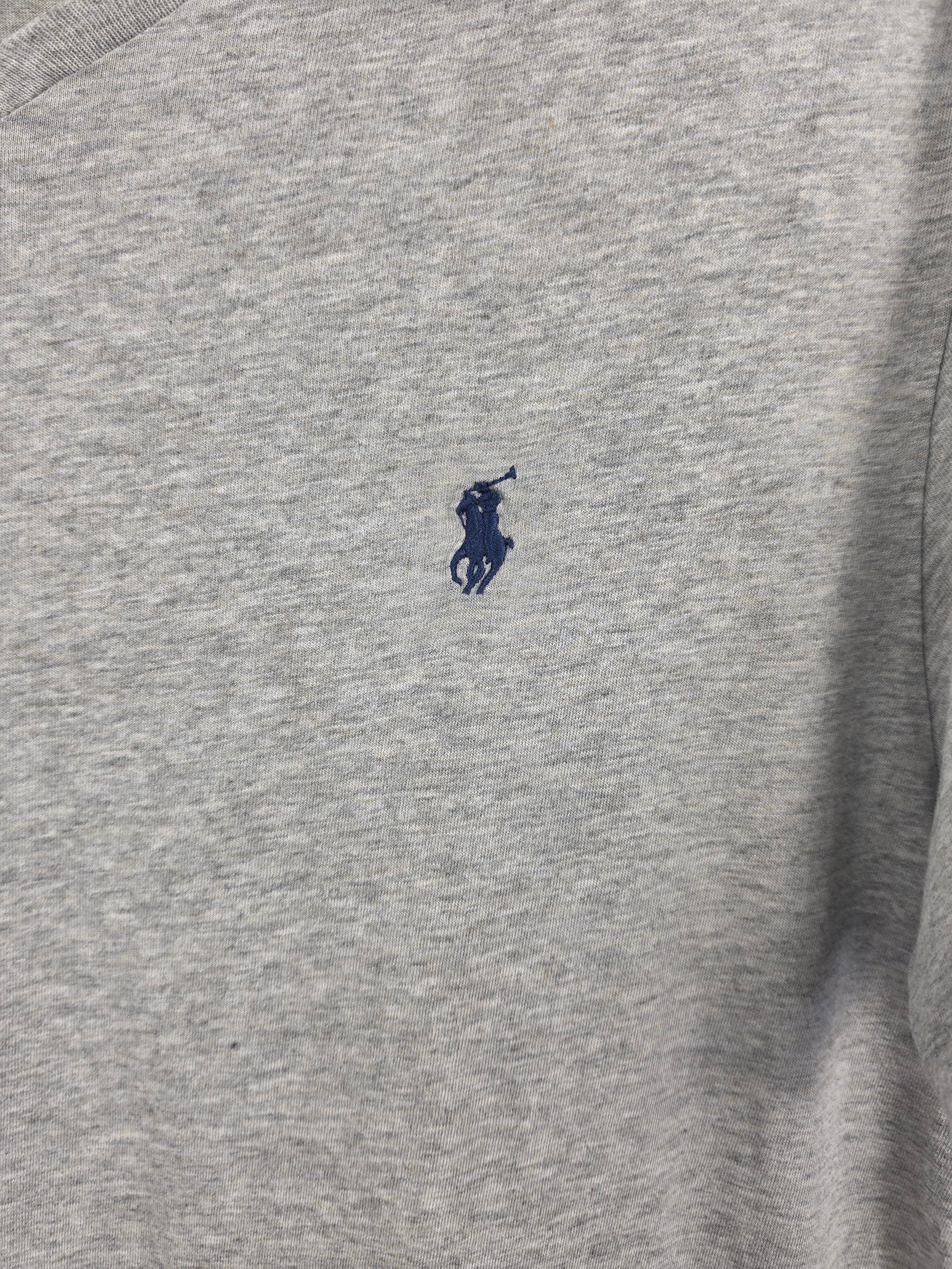 Camiseta Polo Ralph Lauren Gris - Cuello Pico - Talla M Mujer - Muy Buen Estado