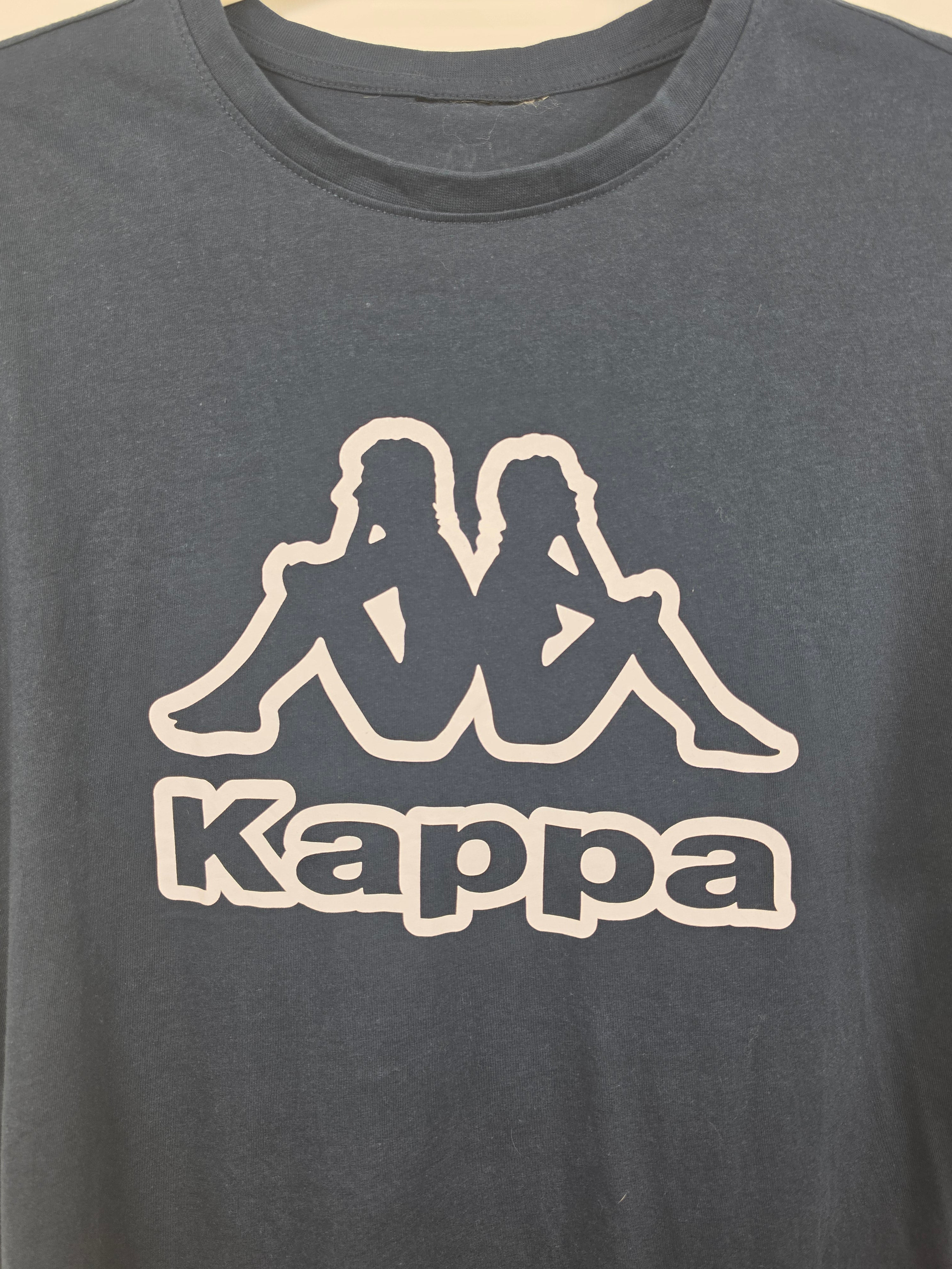 Camiseta Kappa Logo Grande - Azul Marino - Talla XL - Sin Etiqueta