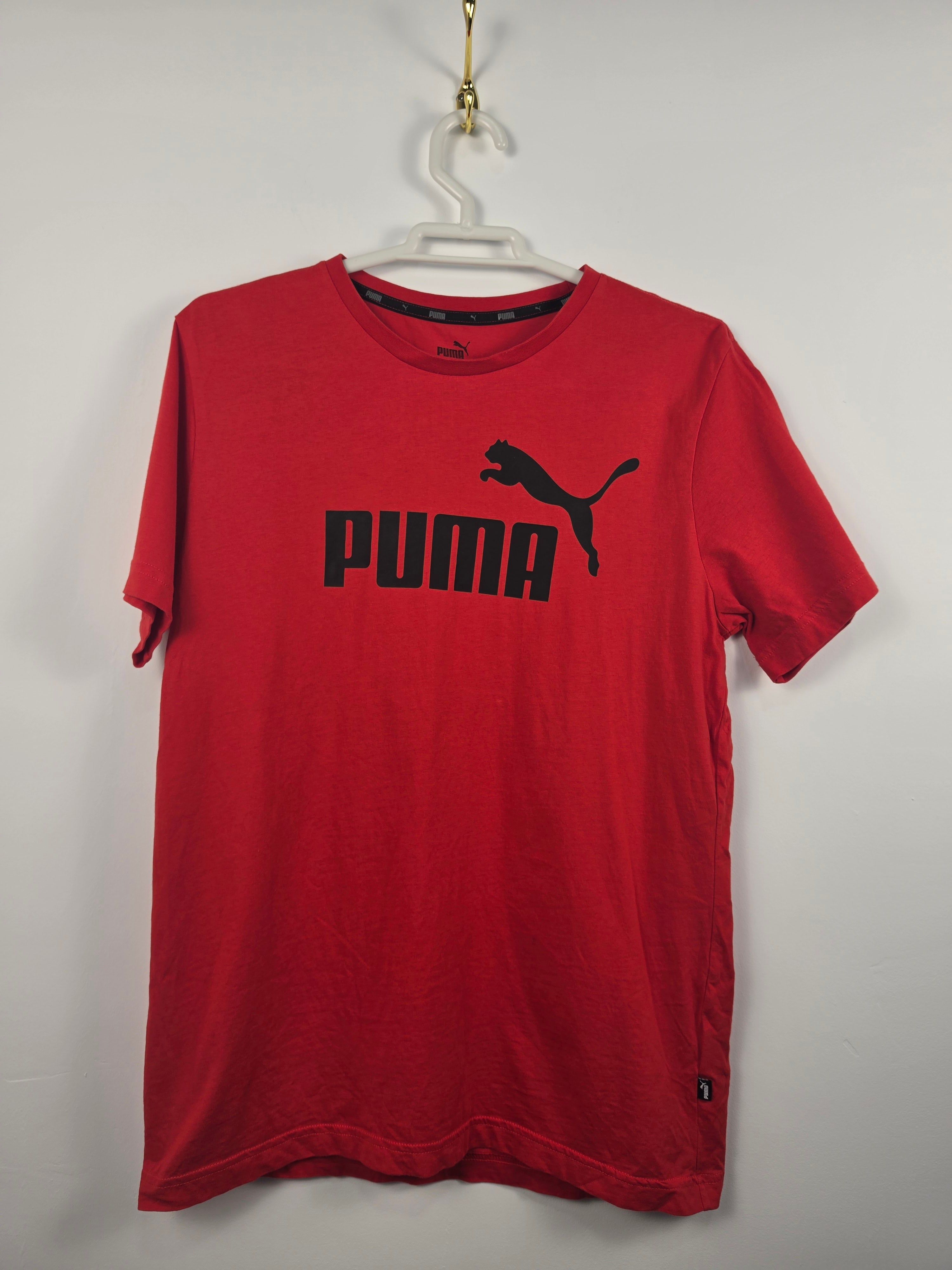 Camiseta Puma Essentials Logo - Rojo - Talla M (US) - GRADO A
