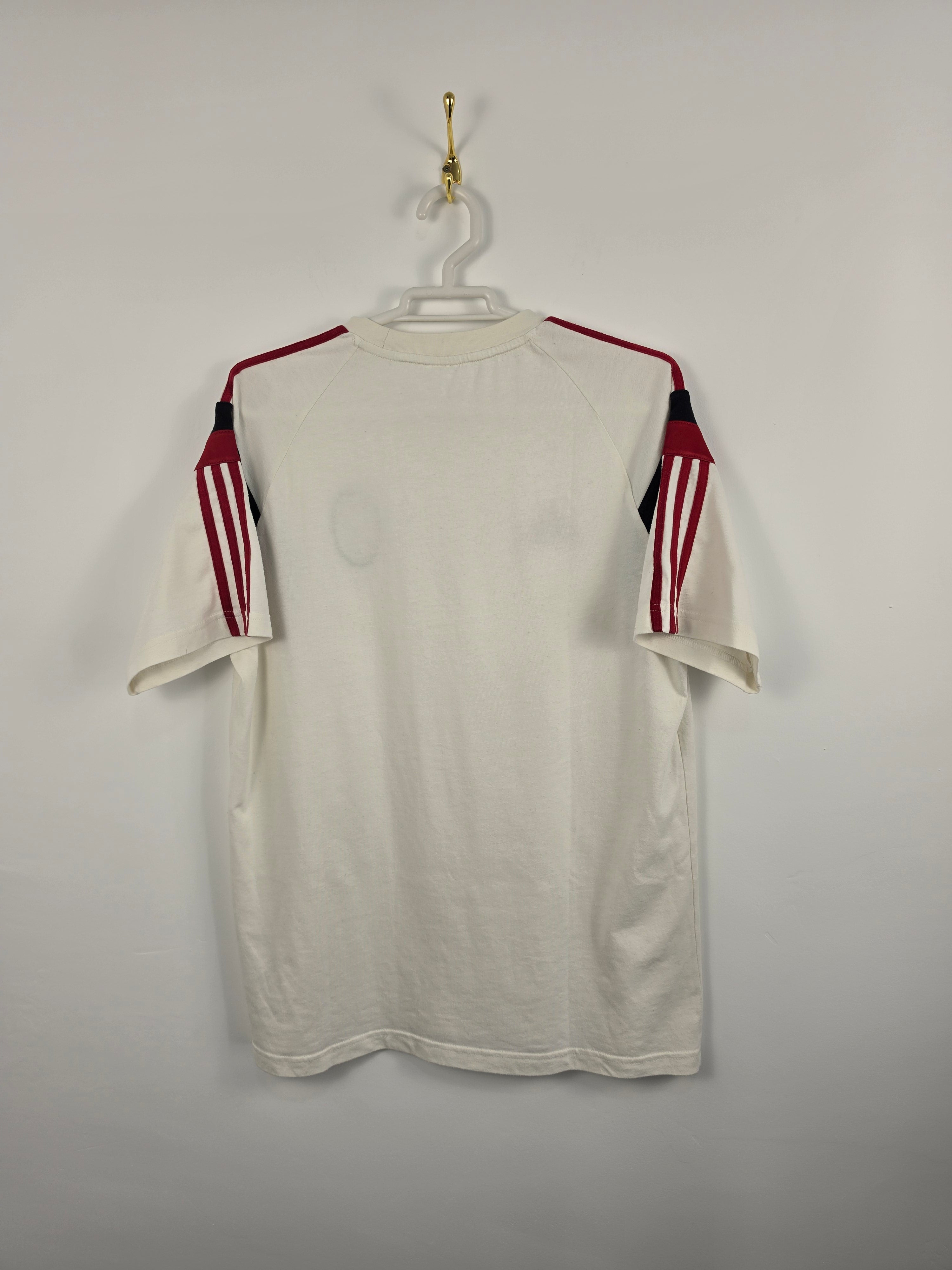 Camiseta AC Milan Adidas Blanca Algodón - Temporada 2013/14 - Talla L real (56x70) - Grado B (Sin etiqueta cuello)