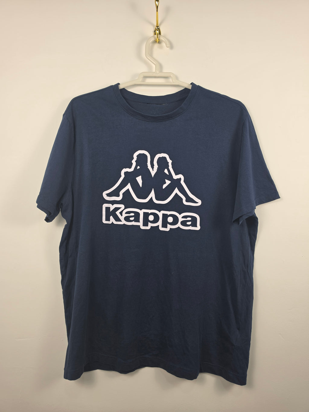 Camiseta Kappa Logo Grande - Azul Marino - Talla XL - Sin Etiqueta