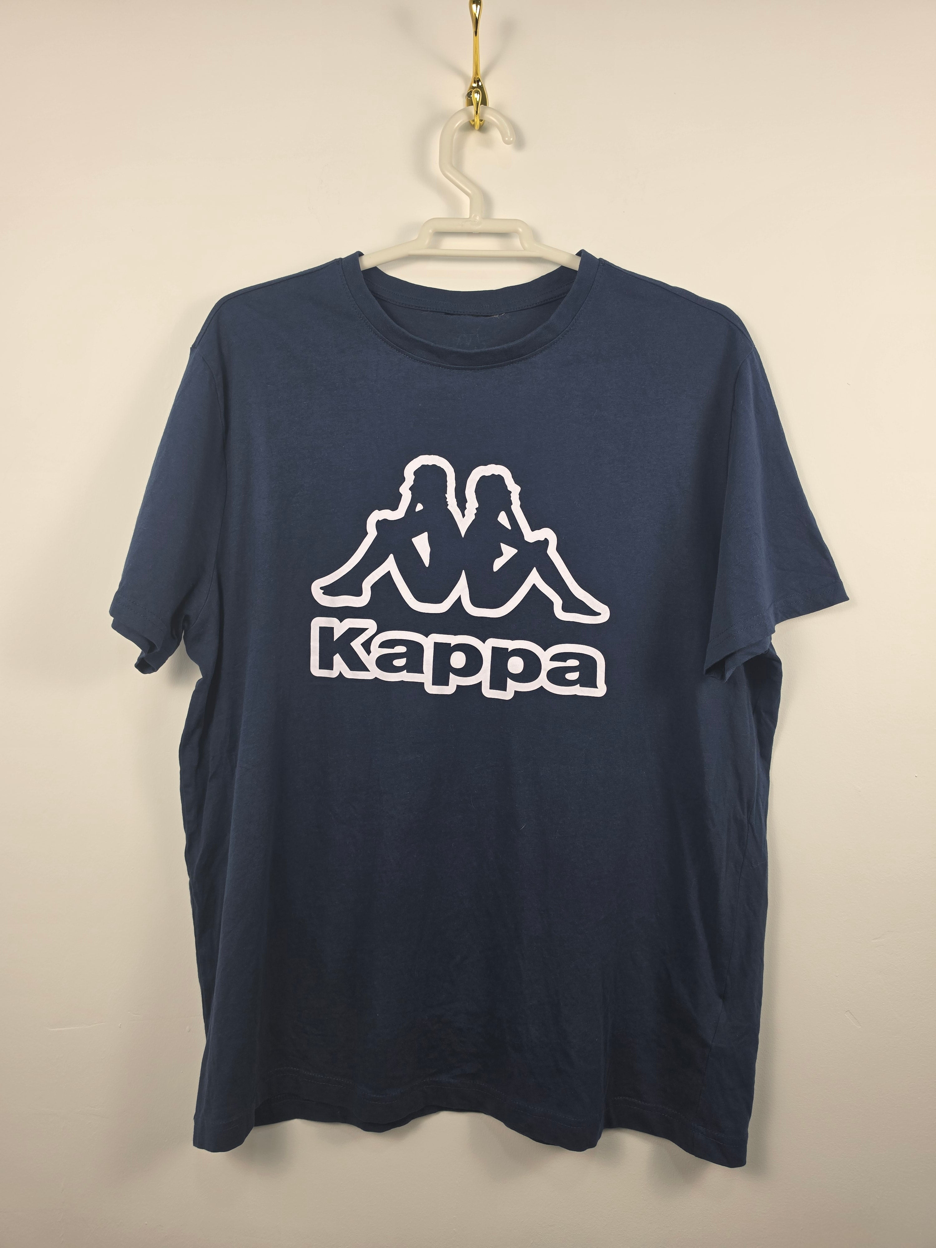 Camiseta Kappa Logo Grande - Azul Marino - Talla XL - Sin Etiqueta