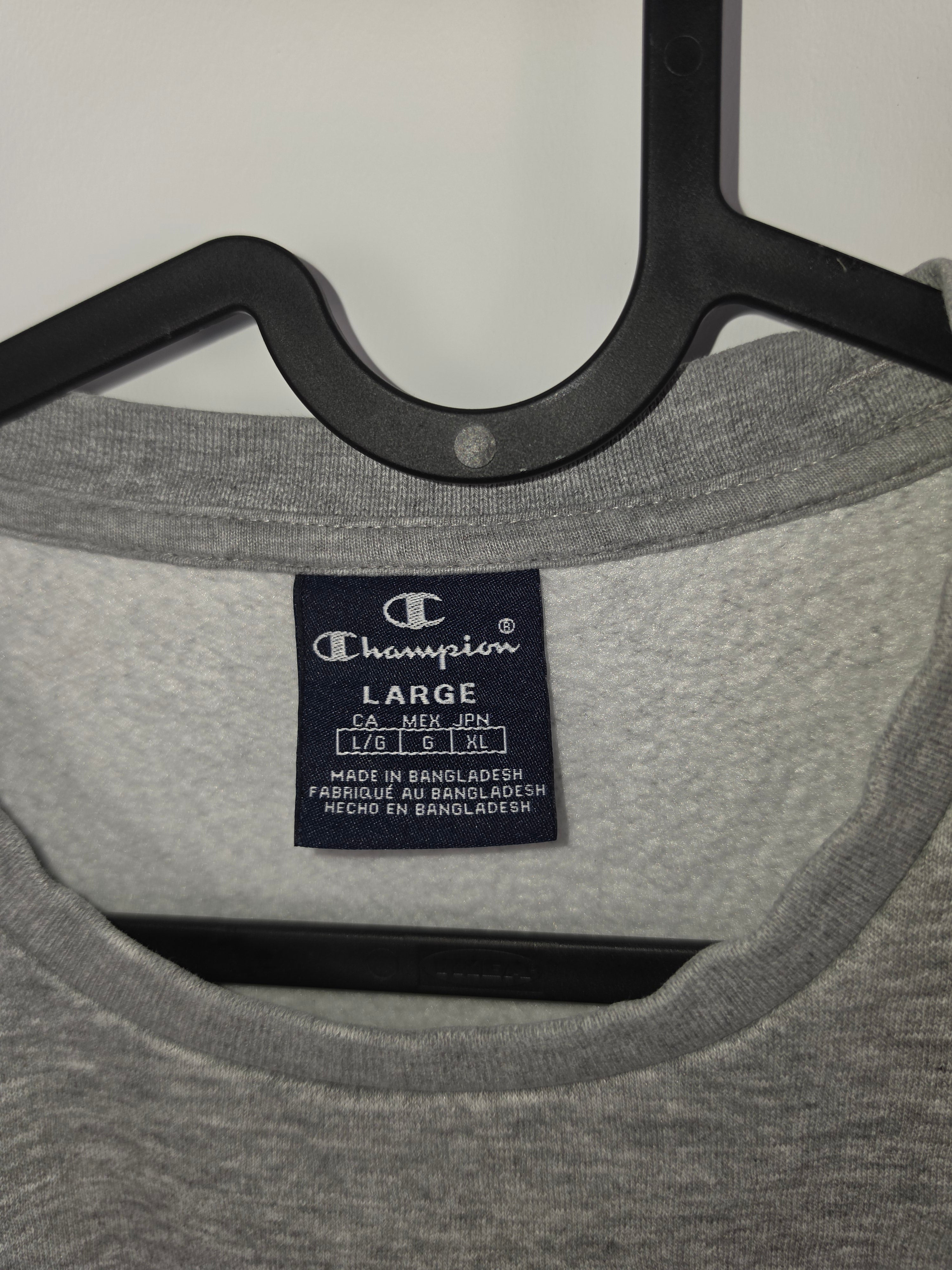 Sudadera Champion "Since 1919" - Talla L - Gris Melange - Grado A