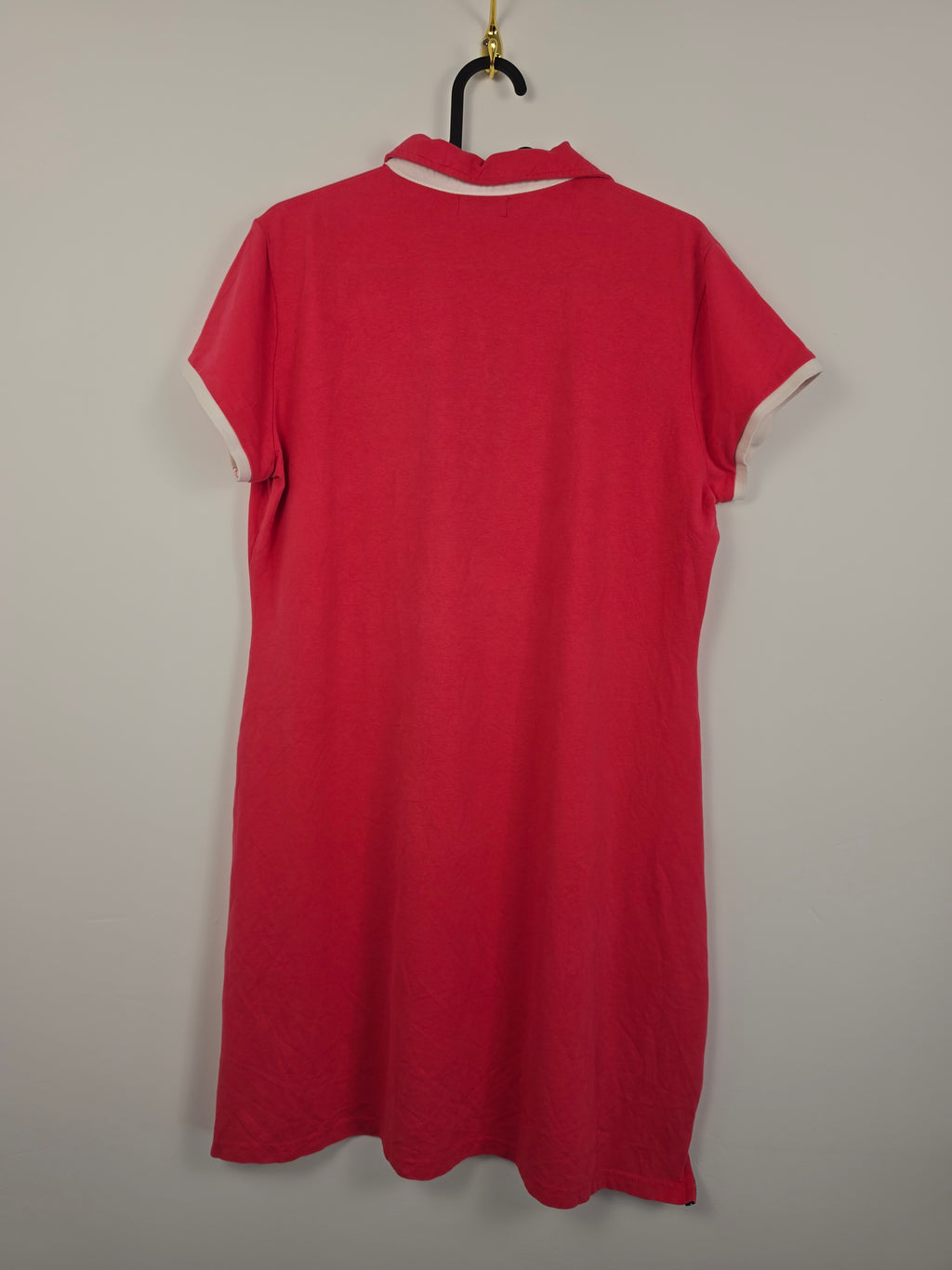 Vestido Polo U.S. Polo Assn. - Estilo Lace-Up - Talla L - Rosa Fucsia - Grado A