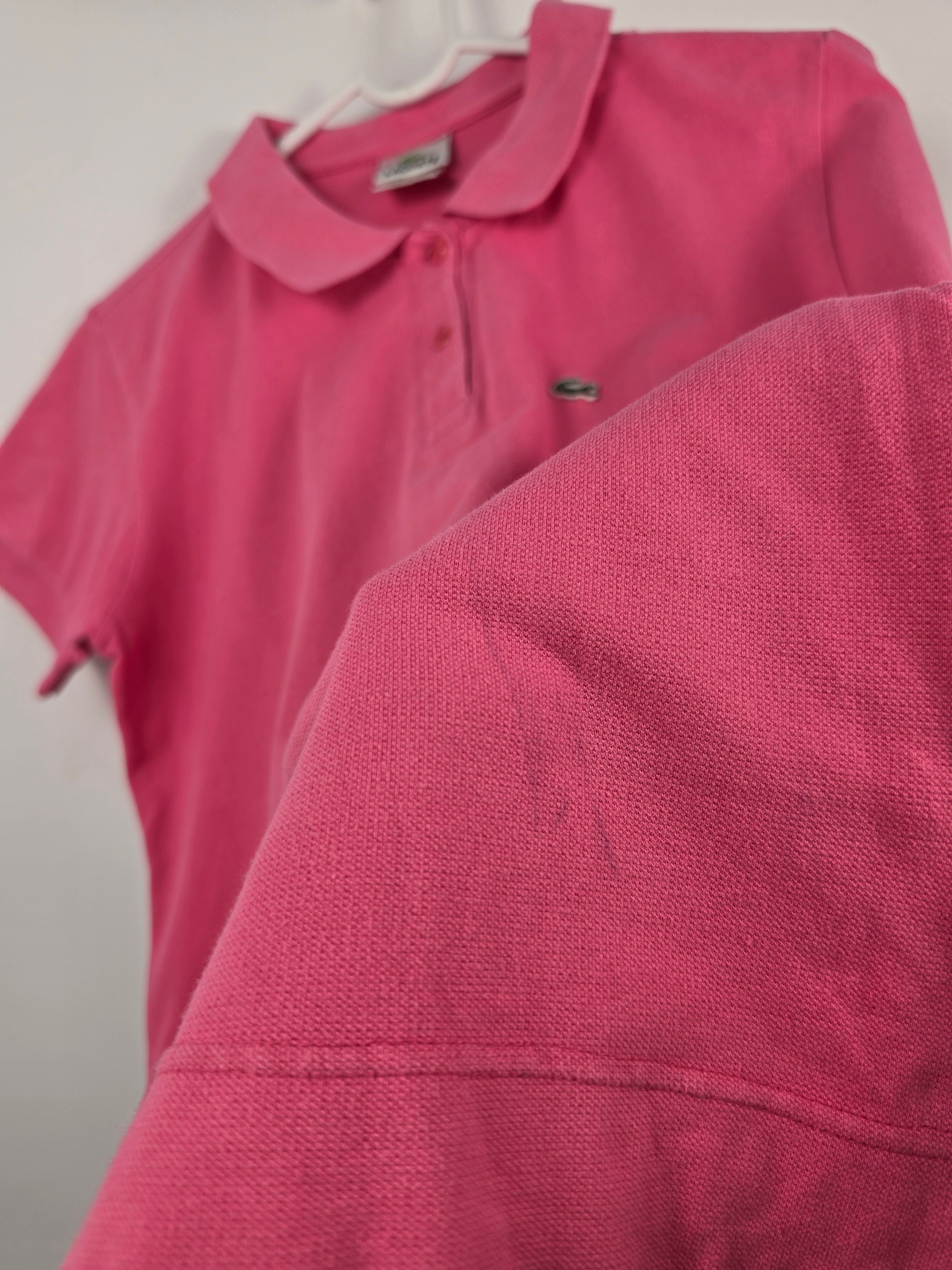 Polo Lacoste Vintage Rosa Mujer - Talla 40 (M) - Grado A (46x51)